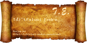 Tótfalusi Endre névjegykártya