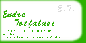 endre totfalusi business card