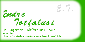 endre totfalusi business card